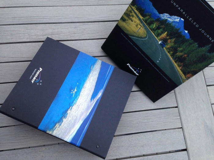 Pionair Unparalleled Journey’s “Affluent Travel” Agency toolkit. Ringbinder of agent information.