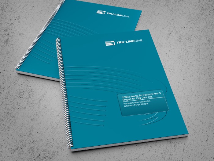 TruLine Civil, pair of tender bid documents