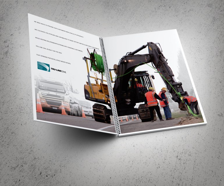 TruLine Civil tender bid document inside cover spread