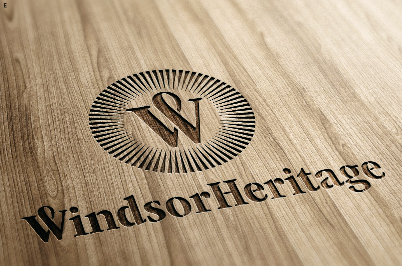 Draft “W” monogram logo with radiant embellishment