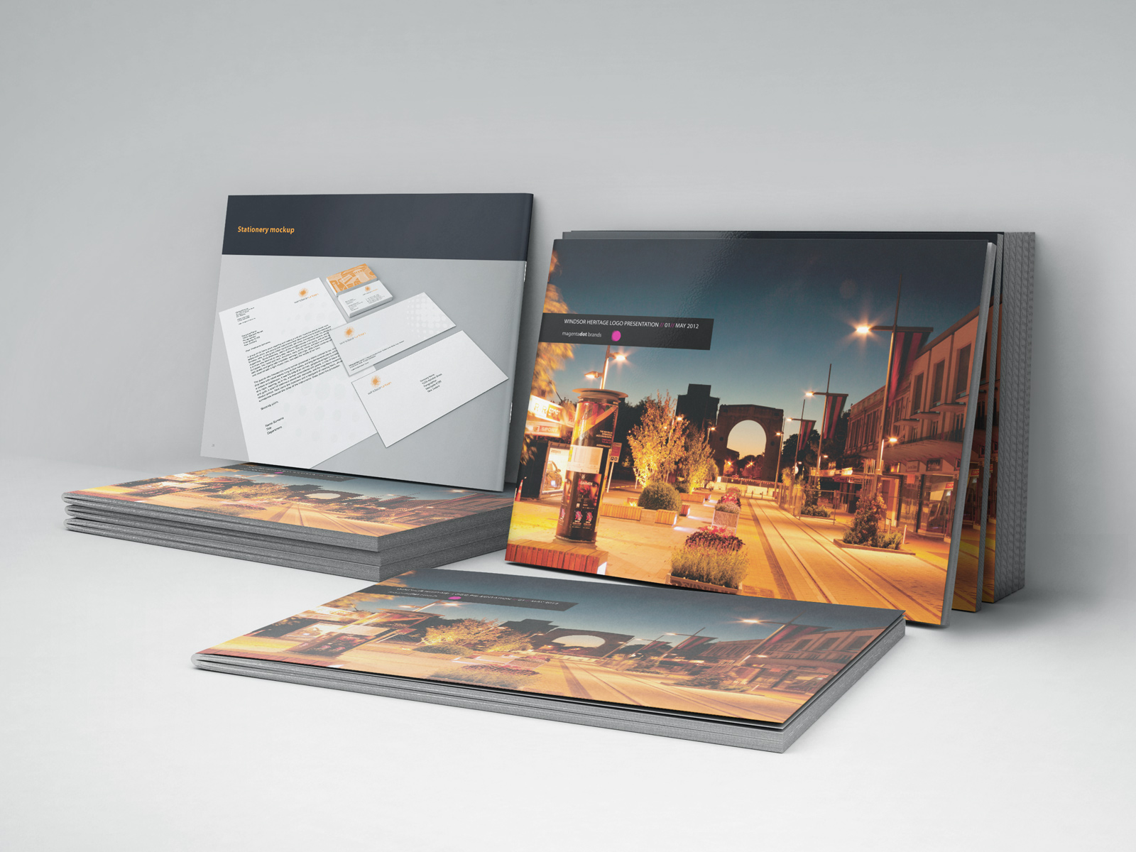 Cover and back cover WindsorUrban logo design presentation document