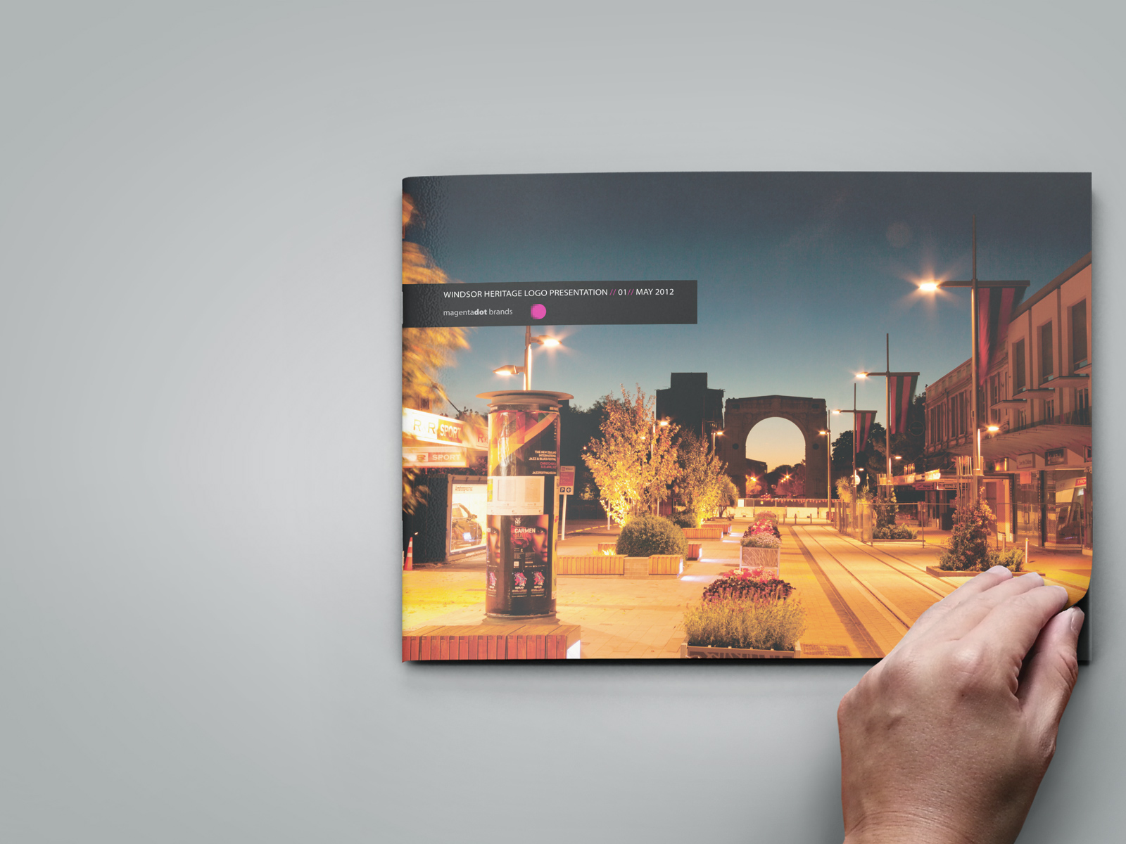 Cover WindsorUrban logo design presentation document.