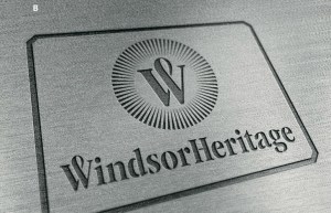 Windsor Heritage draft metal badge for product trimming.