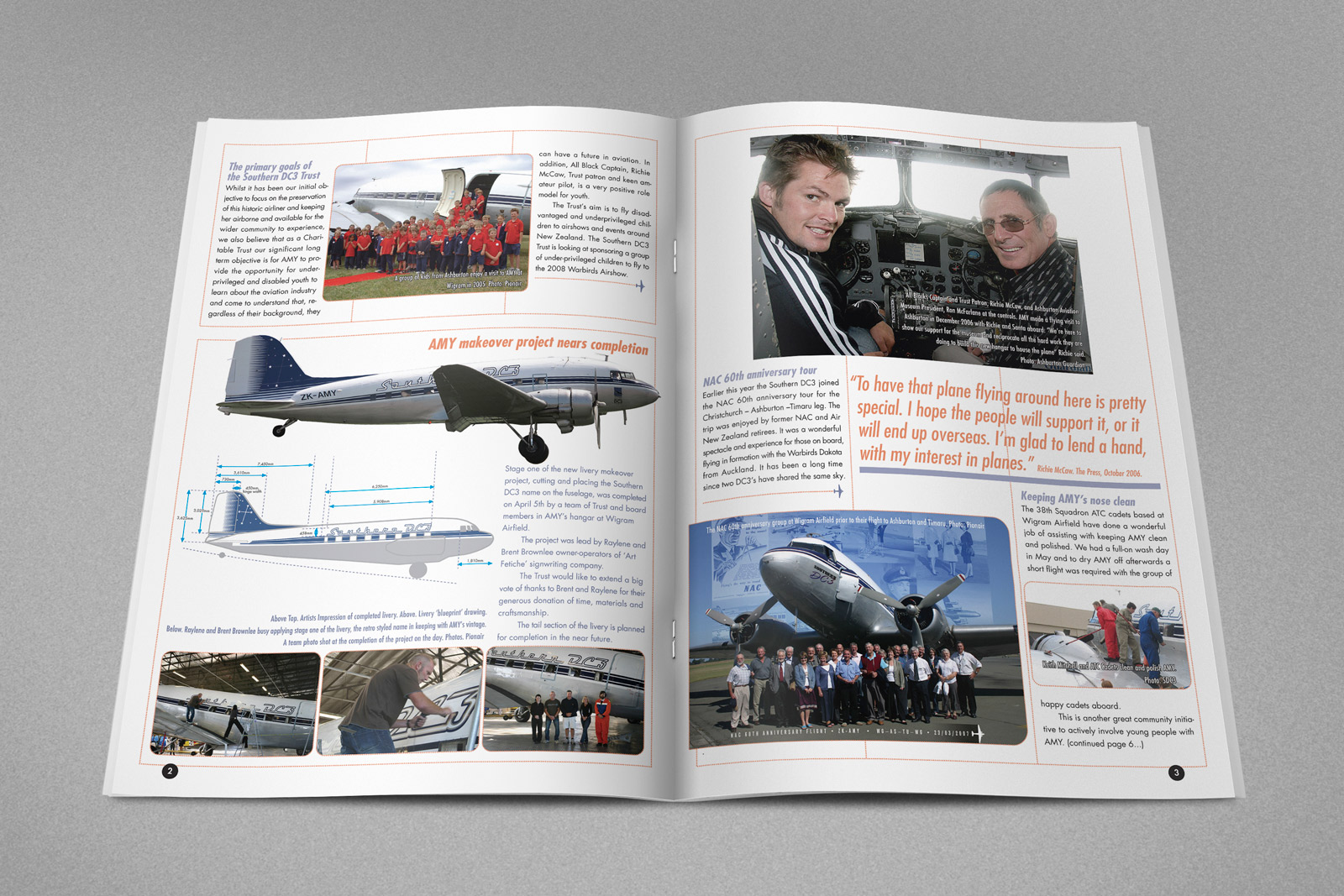 Southern DC3 Newsletter, Spring 2007, pages 2 & 3.