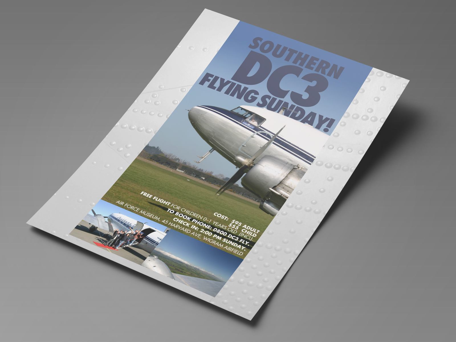 Southern DC3 flying sunday A5 flyer.