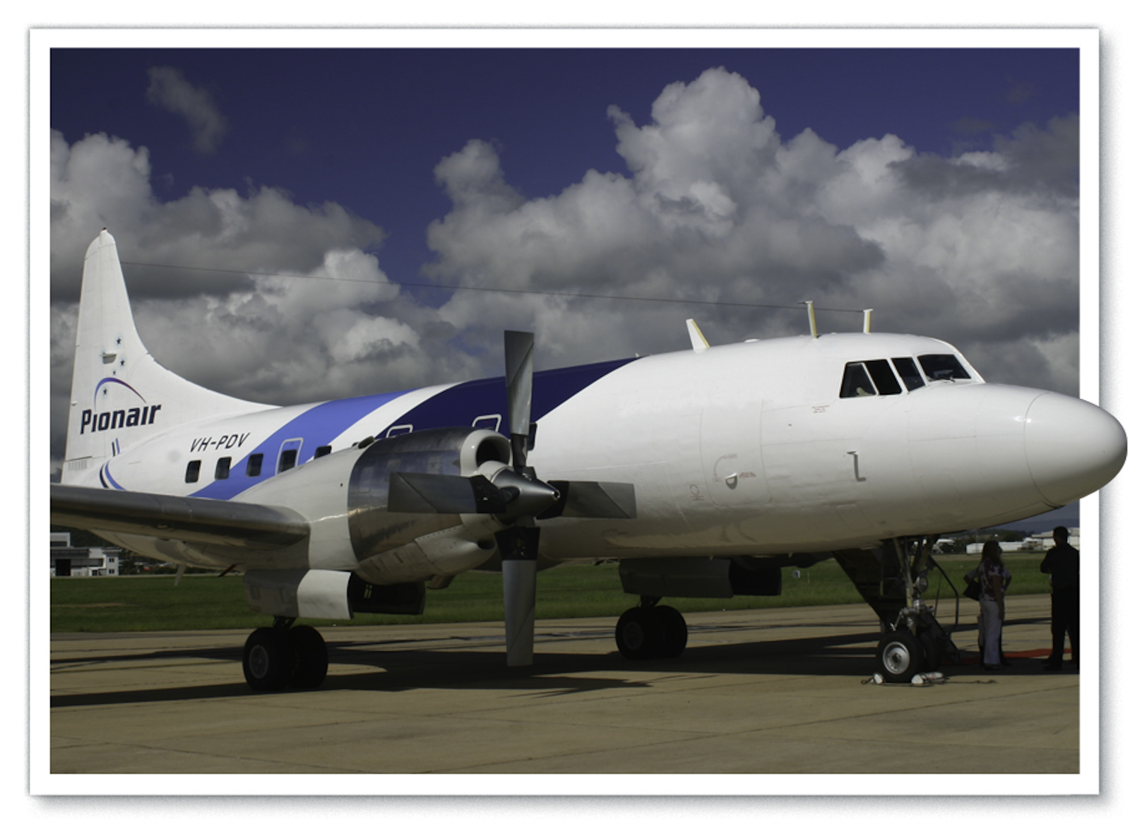 Publicity shot composite of Pionair Australia Convair VH-PDV