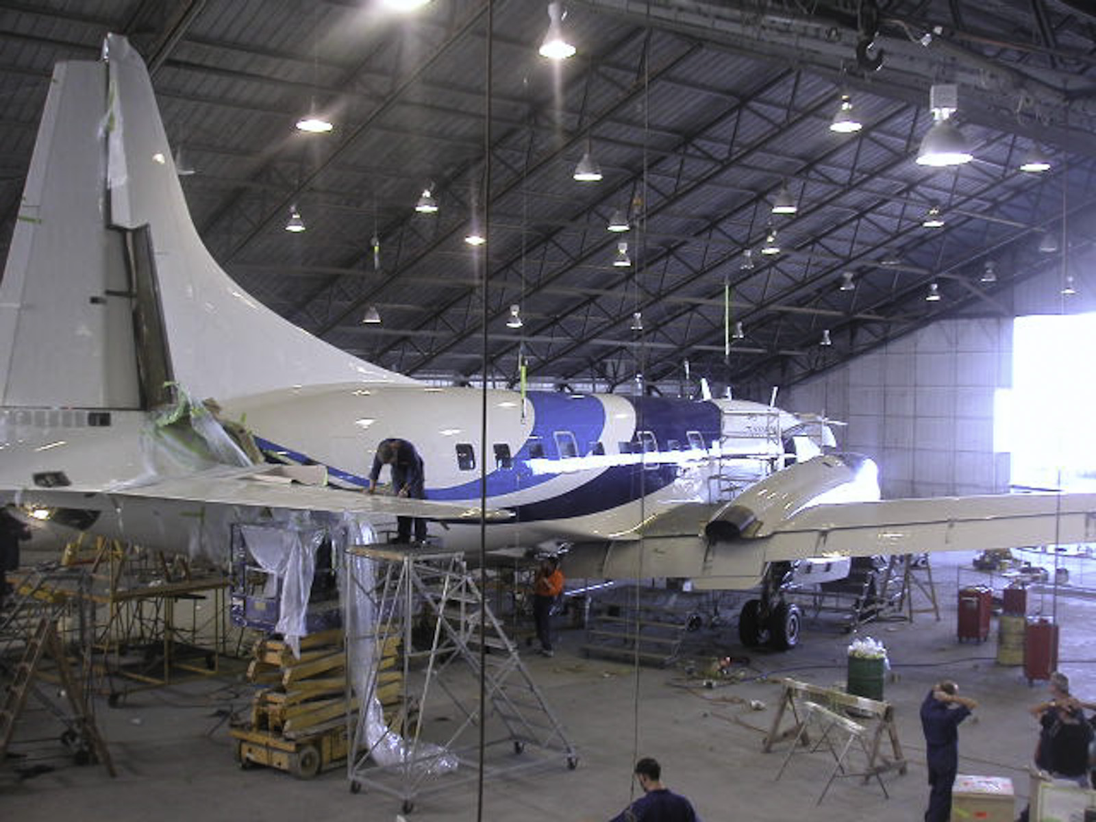 Pionair Australia Convair VH-PDV nearing the end of refurbishment project in the Fieldair hangar