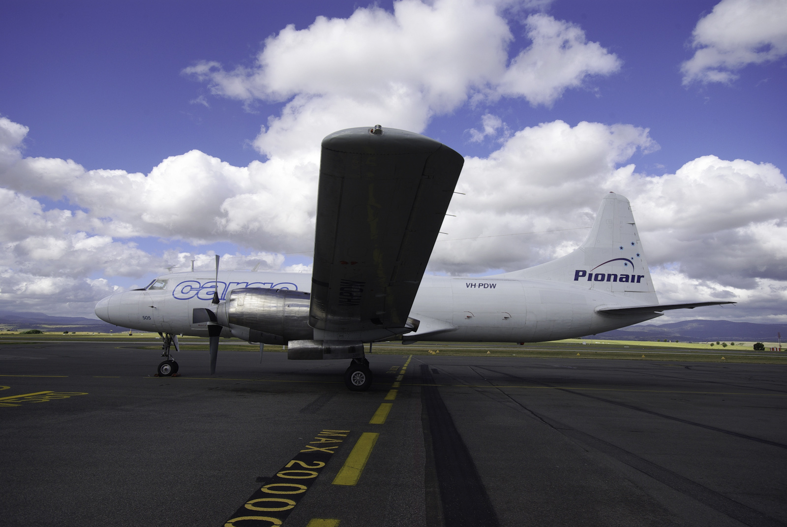 Pionair Australia Convair VH-PDW at Launceston, Tasmania, Australia.