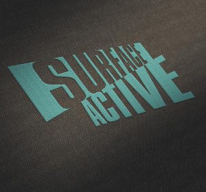 Surface Active garment label embroidered