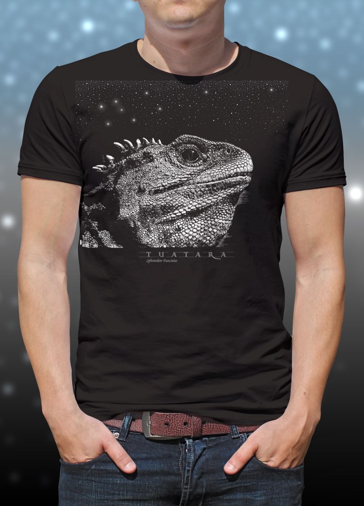 ‘Tuatara - Sphenodon Punctatus’ portrait T-shirt front