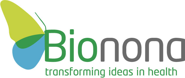 Draft Bionona logo on black.