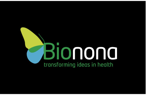 Draft Bionona logo on black.