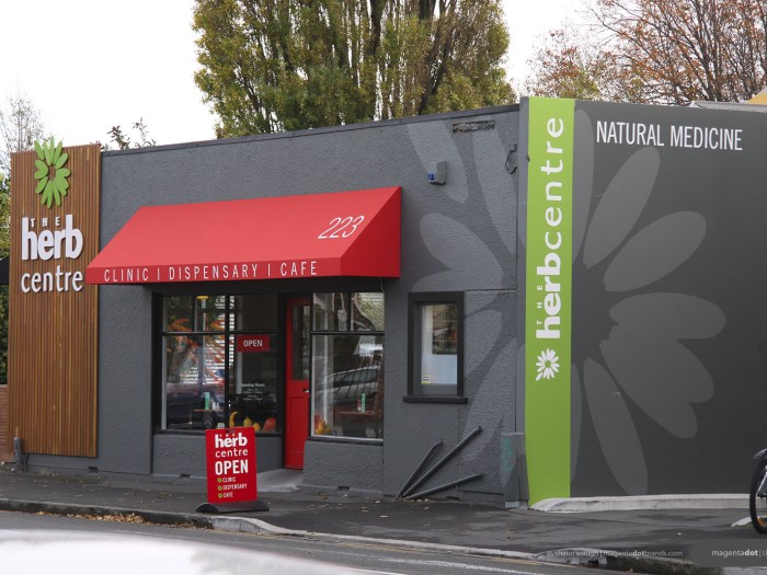 Herb Centre branding, property signage.