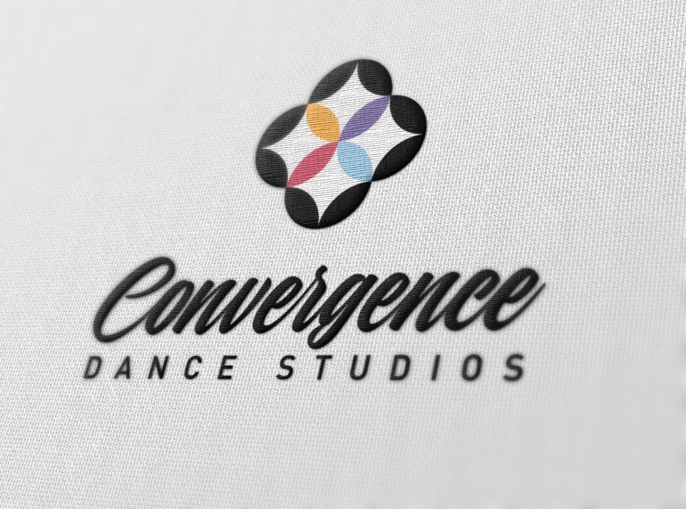 convergence logo embroidered on fabric