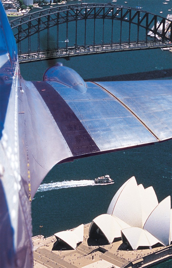 Flightseeing in the DC3 offered spectacular views of Sydney Harbour