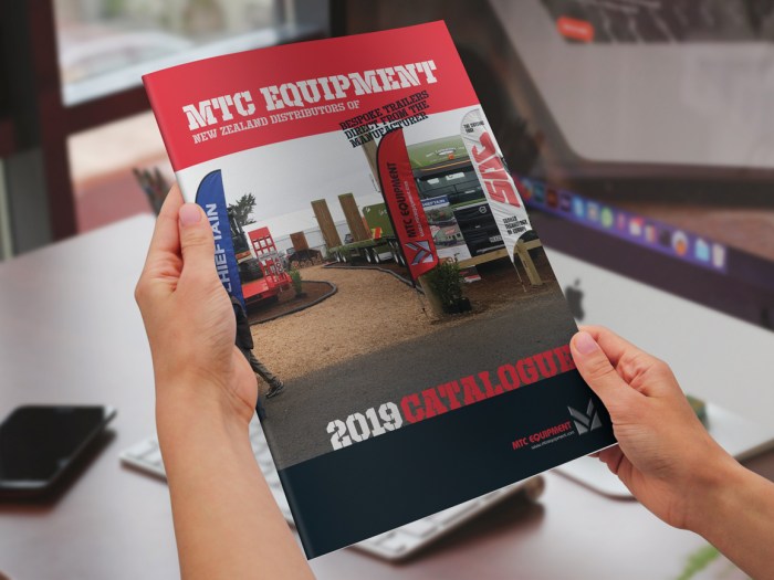 Front cover of the 2019 MTC Equipment Catalogue hand-held