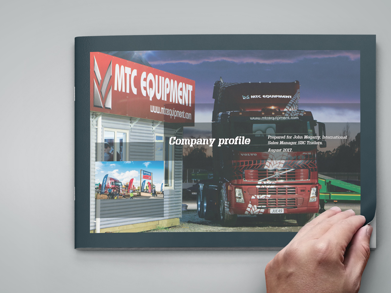 MTC Equipment company profile document front cover.