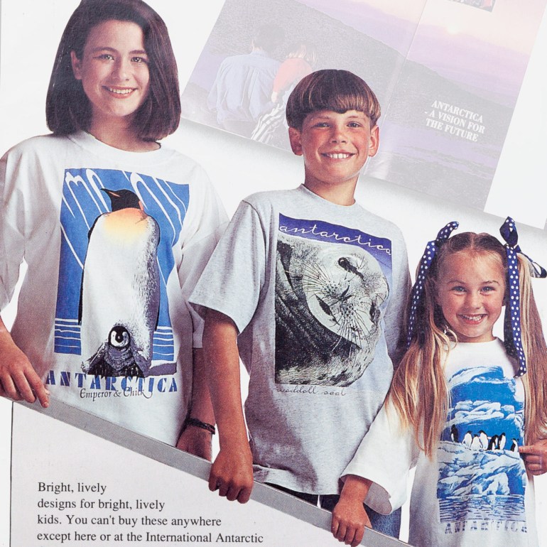 Antarctic Centre Emperor and chick, Weddell seal and Adelies on ice T-shirt designs for kids