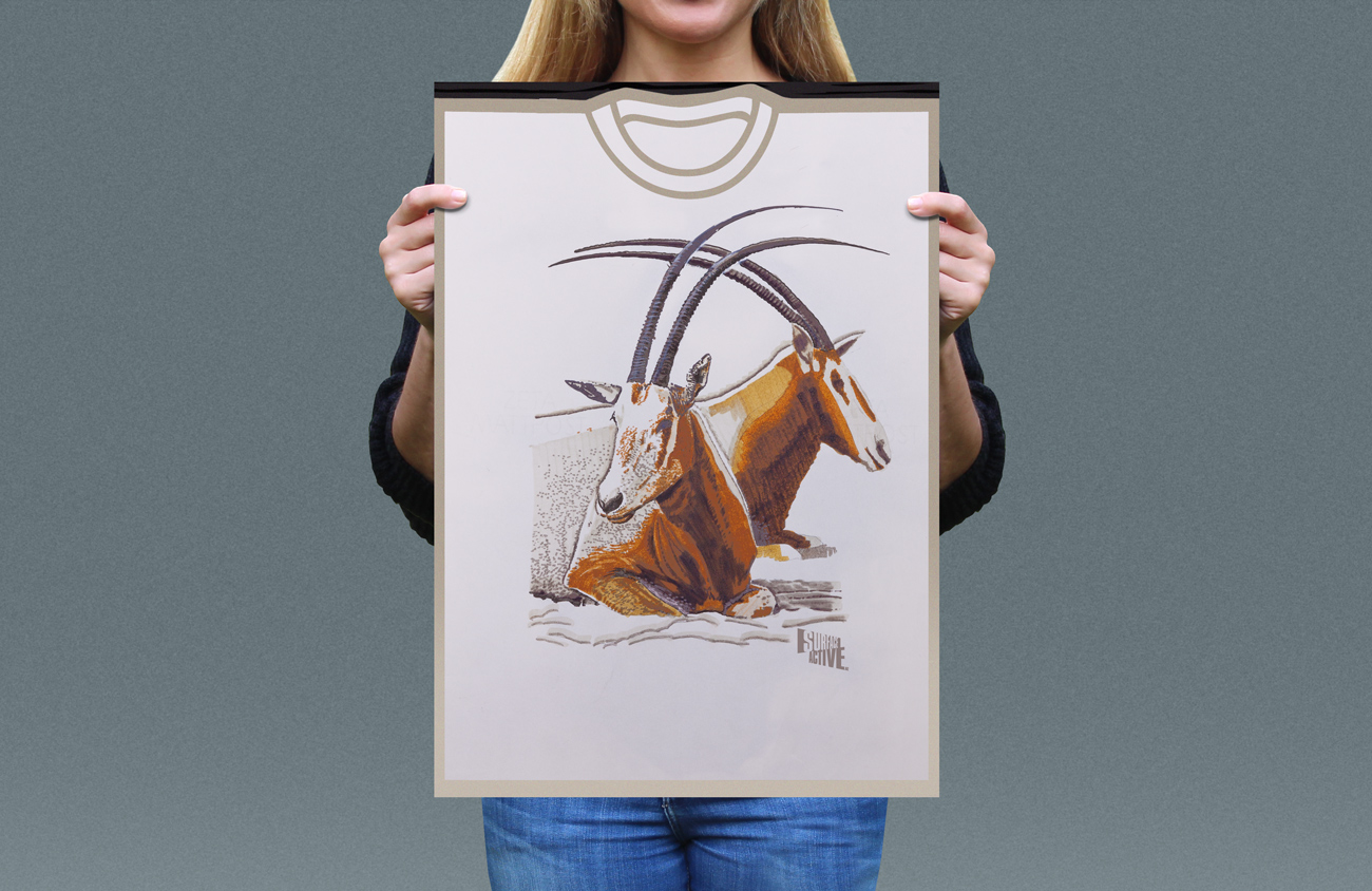 Visual presentation of Scimitar Horned Oryx T-shirt front