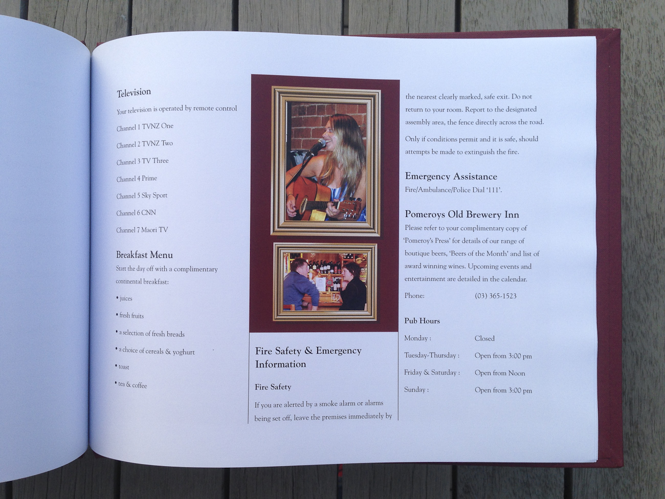 Pomeroy’s boutique accommodation, bed & breakfast guest’s compendium of travel information.