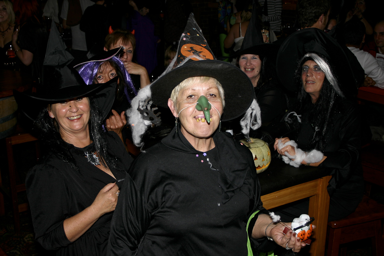 Partygoers, Pomeroy’s Halloween Party, Friday October 31, 2008.