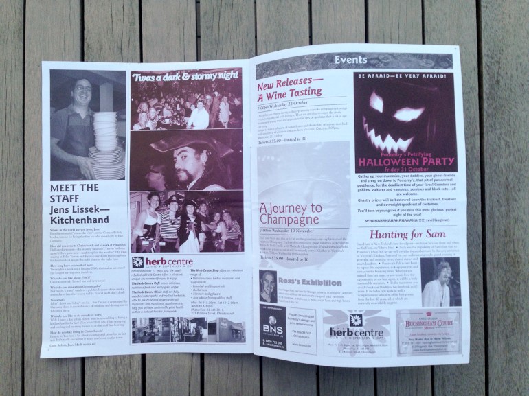 Pomeroy’s Press newsletter, pages two and three, consistent newsletter content template.