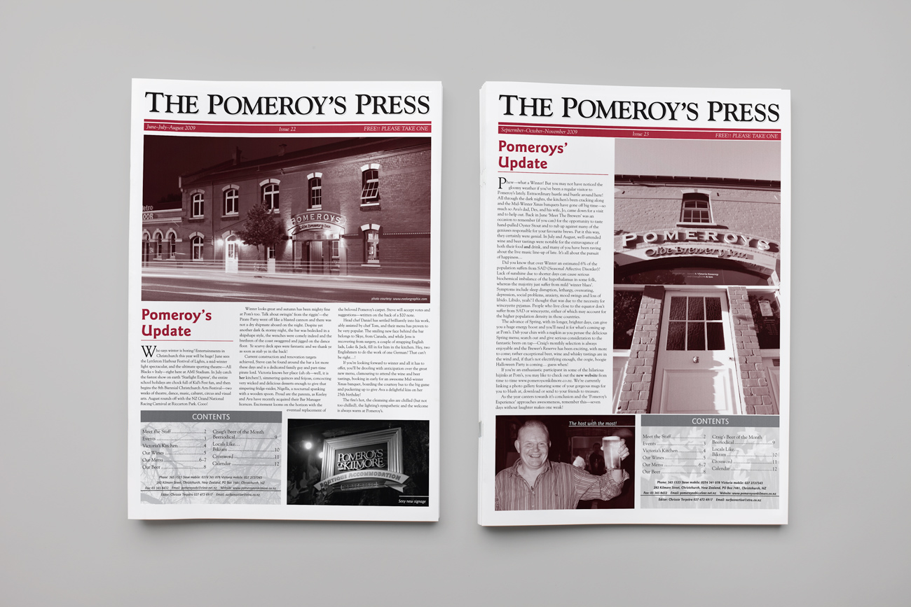 The Pomeroy’s Press issues 22-23, 2009.