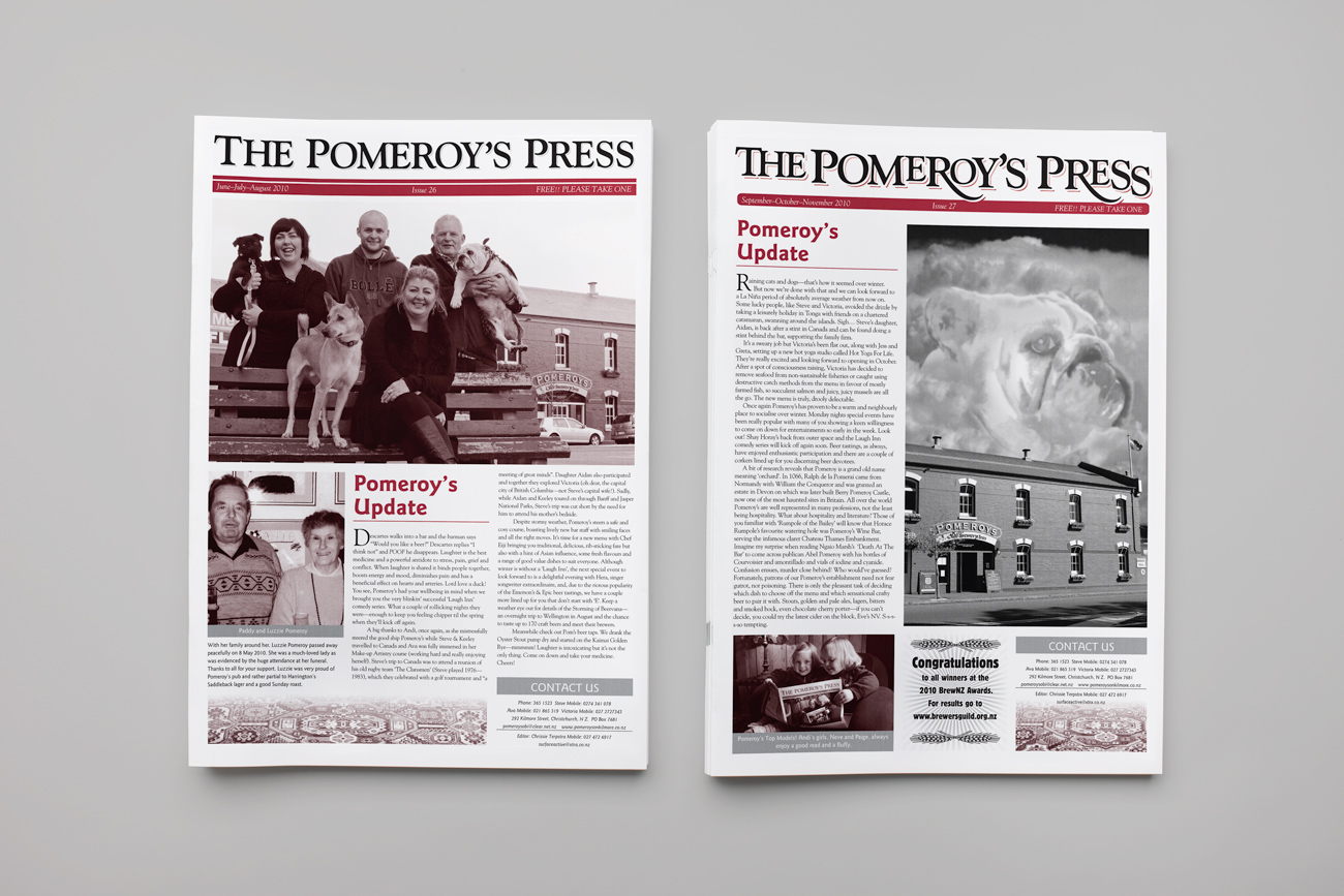 The Pomeroy’s Press issues 26-27, 2010.