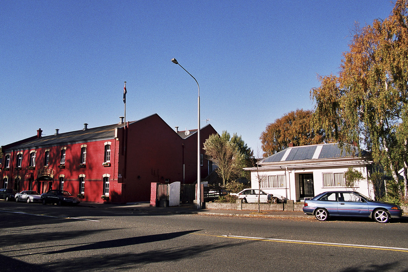 Pomeroy’s on Kilmore Boutique Accommodation interior, before photo of street frontage next door to Pomeroy’s Pub.