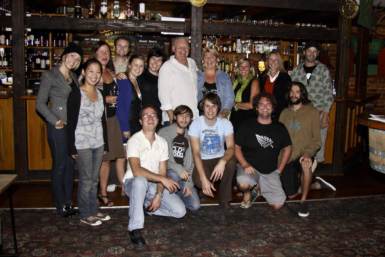 The Pomeroy’s Press. Staff and locals group photo in the pub.