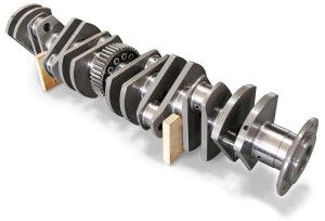 Machined crankshaft for Aston Martin DB6 restoration made from Billet Steel for the DB6 engine by Auto Restorations’ machine shop.