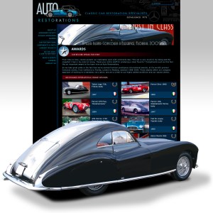 Auto Restorations website after. Award winning restorations page.
