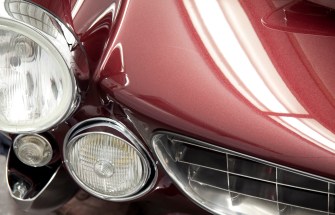 1963 Ferrari 250 GT Lusso, bonnet detail.