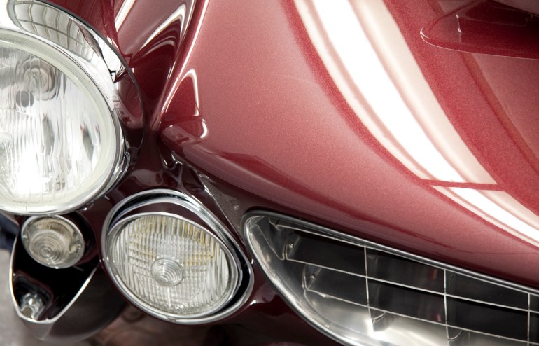 1963 Ferrari 250 GT Lusso, bonnet detail.