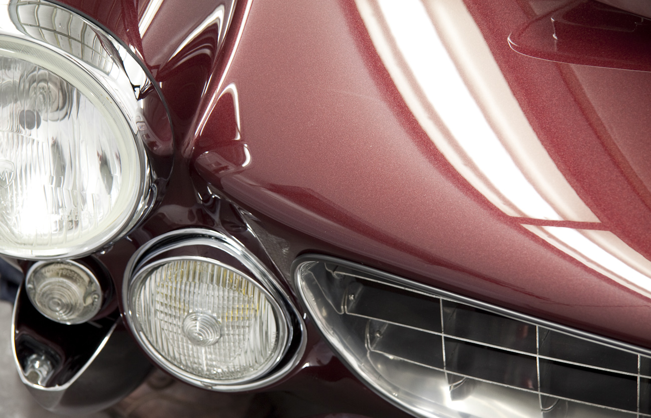 1963 Ferrari 250 GT Lusso, bonnet detail.