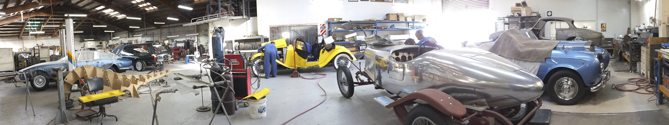 Auto Restorations Panel Shop panorama.