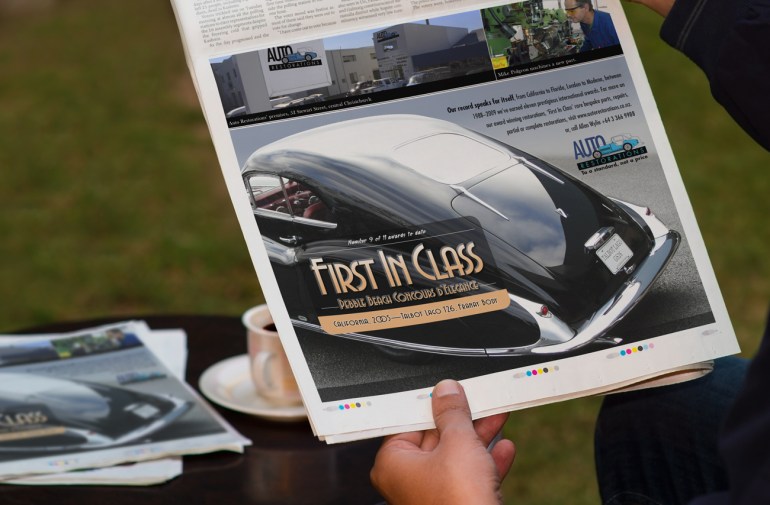 Auto Restorations - Talbot Lago - First in Class advertisment.