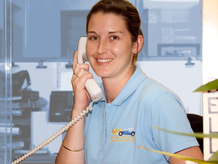 Jamie, office manager, receptionist and P.A. at Auto Restorations.