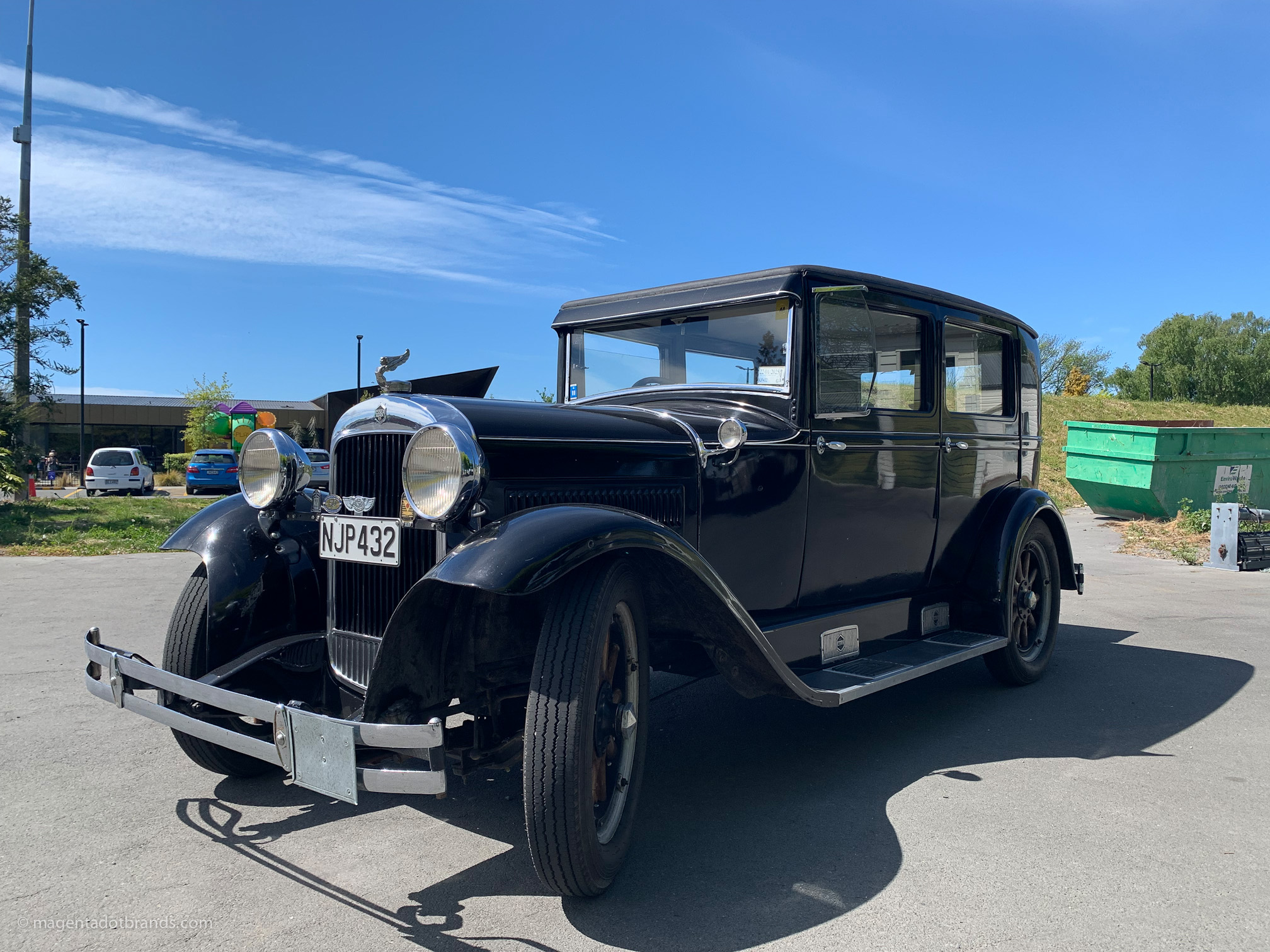 Front three-quarter left hand side view of a restored 1928 Essex Super Six